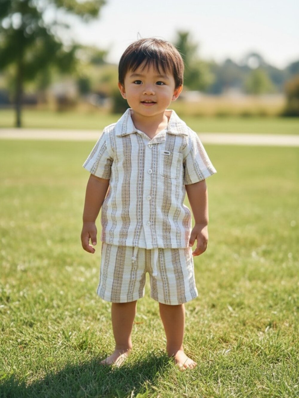 Prime Essentials Boys 2PC Striped Short Set Size 18M